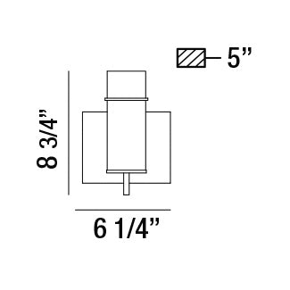 Pista - Wall Mount 6" VANITY LIGHT