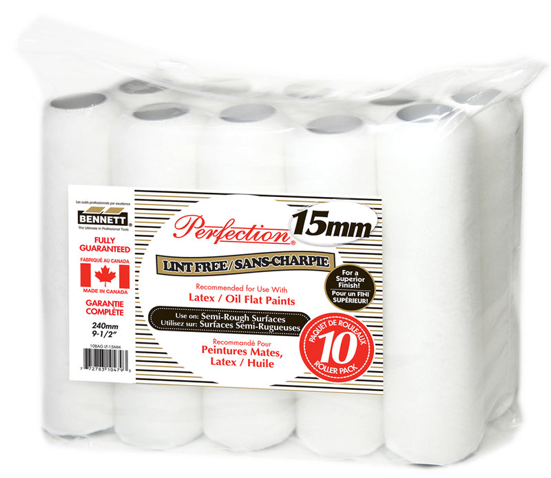 BENNETT Perfection 10pk Roller - Lint-Free - 15 mm x 240 mm