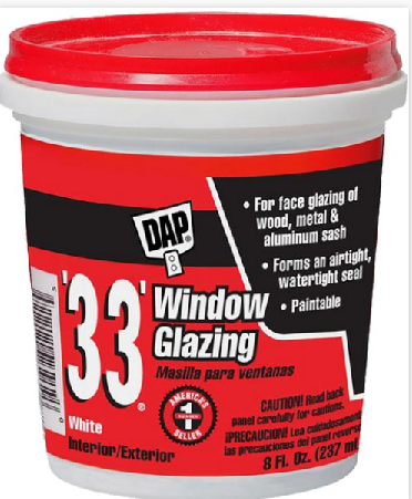 Dap 71151 273ml (8 oz.) White 33 Window Glazing