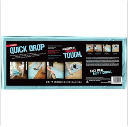 Trimaco 90027 2' x 7' One Tuff Quick Drop Folding Drop Cloth